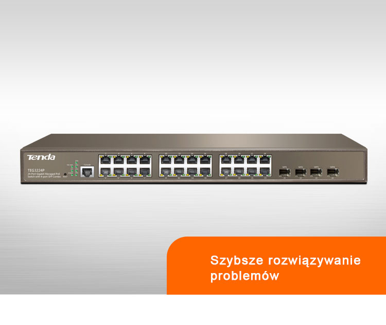 TEG3224P 24-Port 10/100/1000Mbps with 4 Shared SFP PoE Managed Switch
