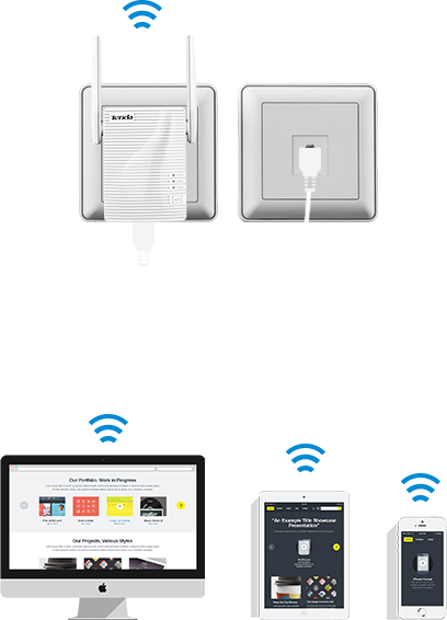 Tenda A15 AC750 Dual Band WiFi Repeater-Tenda US