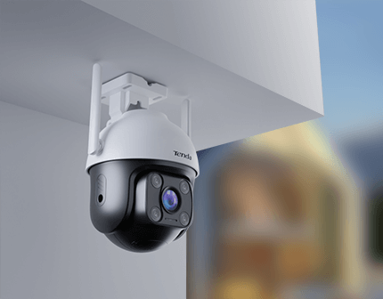 Camara Vigilancia Tenda CH3 / WiFi Exterior / Visión Nocturna 30m, 360° PTZ  Cámara IP 1080P / Detección Movimiento / Audio Bidireccional / IP66 /  Compatible con Alexa / CH3