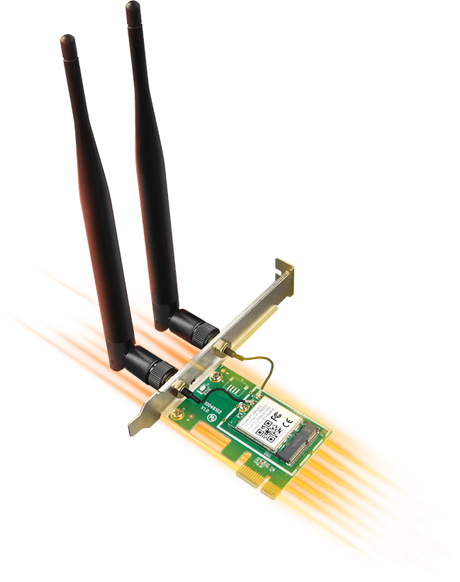  Tenda Tarjeta WiFi PCIe AC1200 - Tarjeta inalámbrica de doble  banda con 2 antenas desmontables de 5dBi - Tarjeta de red Gigabit - Tarjeta  WiFi PCI Express para juegos de escritorio/PC 