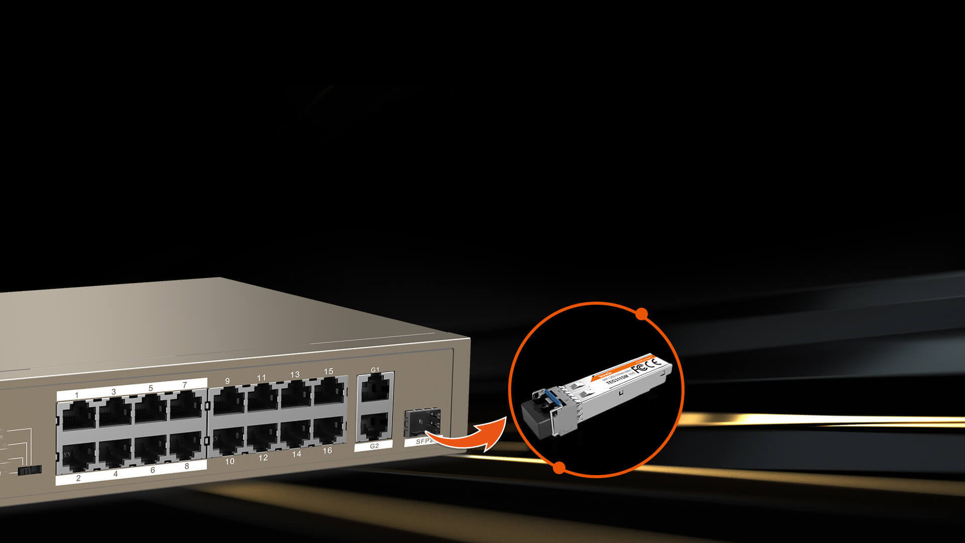 TEF1118P-16-150W is a unmanaged PoE switch independently designed