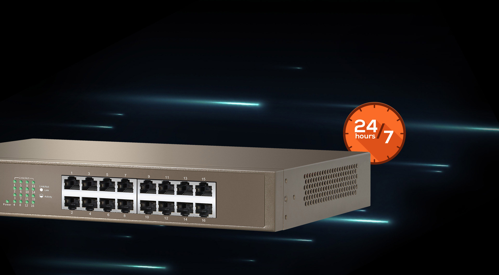 Switch Gigabit Ethernet de 16 puertos TEG1016G